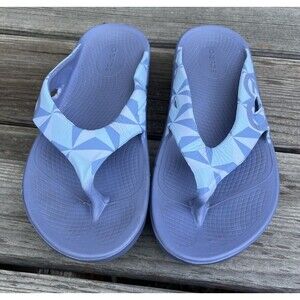 OOFOS OOriginal 39 Women's 8 Men's 6 Limited Thong Sandals Fractal Waterdrop